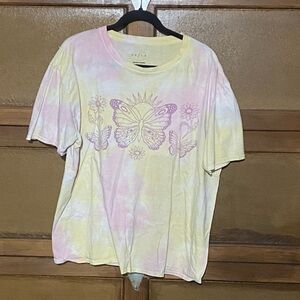 Colorful Butterfly Graphic Tee